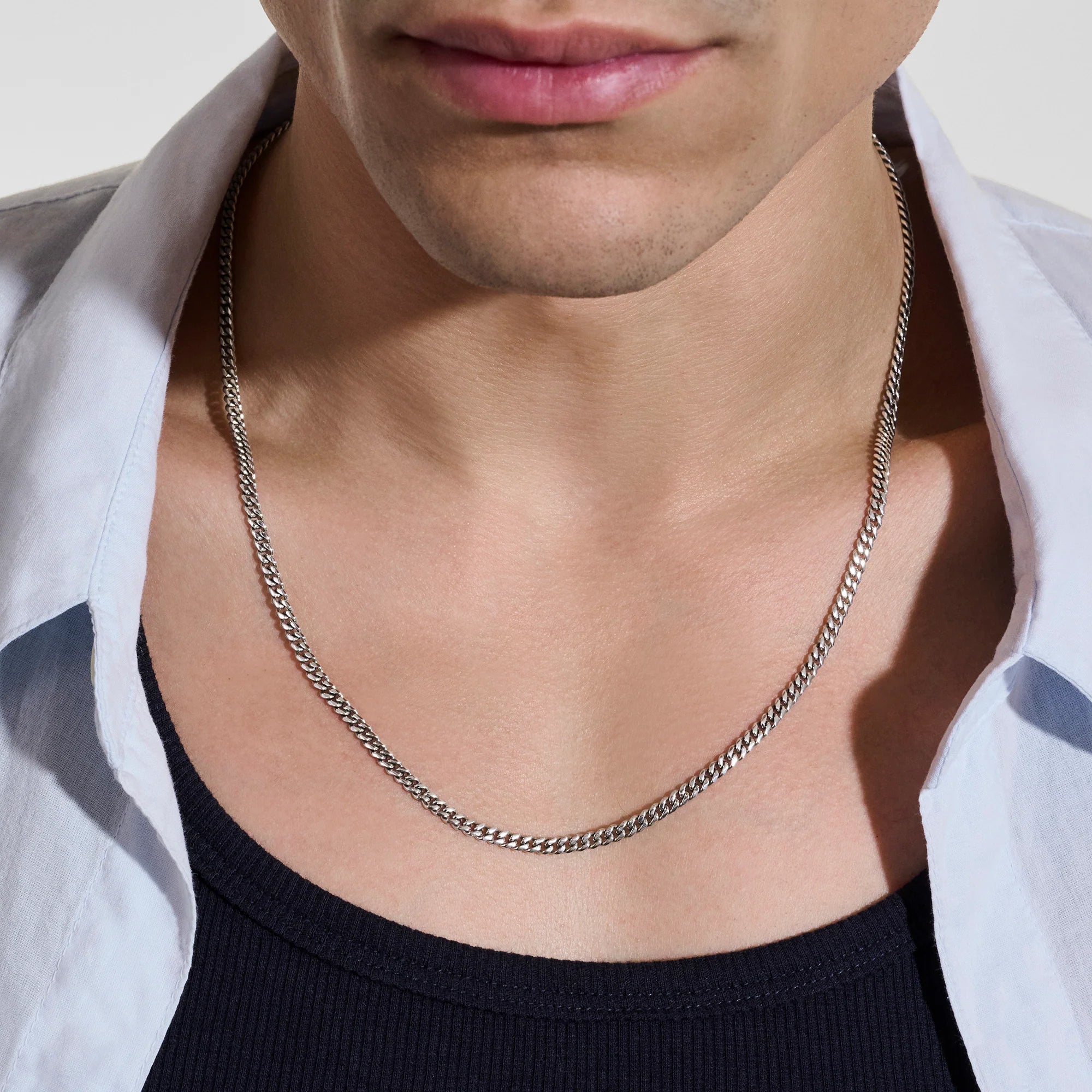 John Hardy Men's Curb Chain Necklace in Sterling Silver, 3.9MM