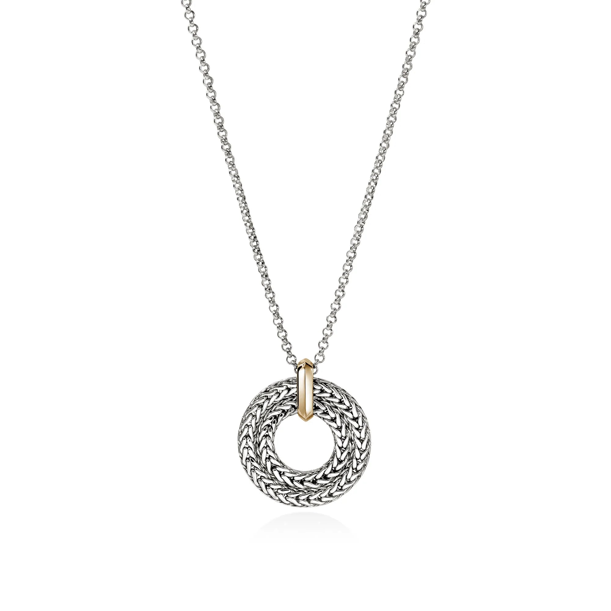 John Hardy Icon Link Pendant Necklace in 14K Yellow Gold & Sterling Silver