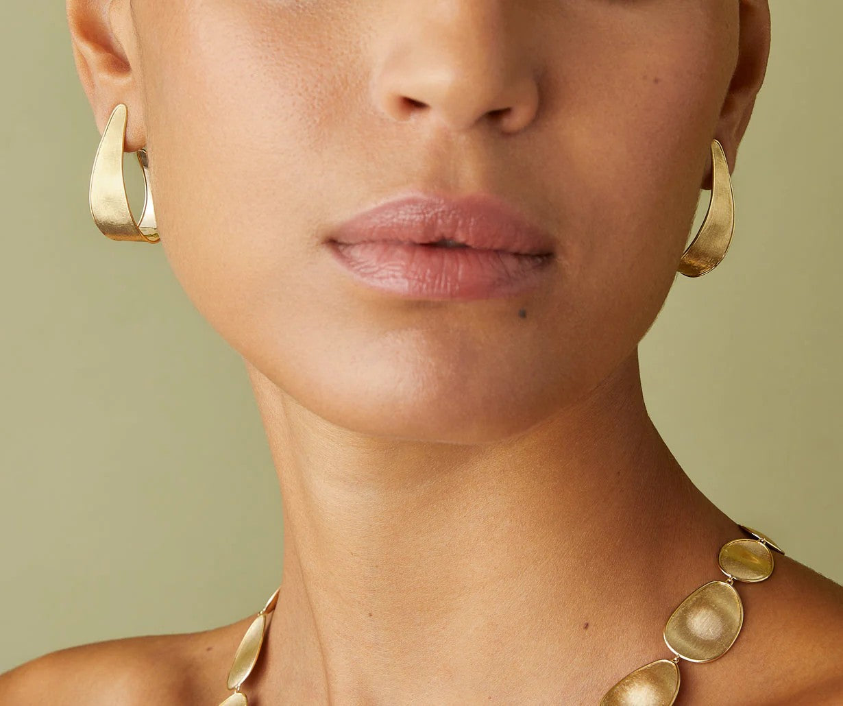 Marco Bicego Lunaria Collection Gold Small Hoop Earrings in Yellow Gold
