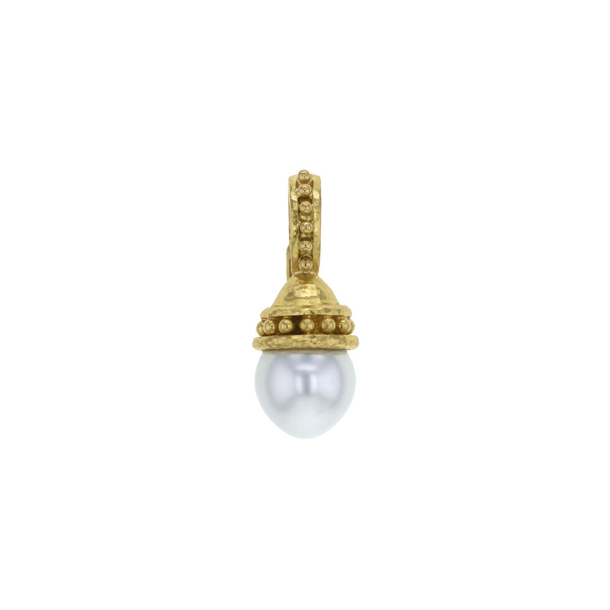 Elizabeth Locke South Sea Pendant Necklace in Yellow Gold