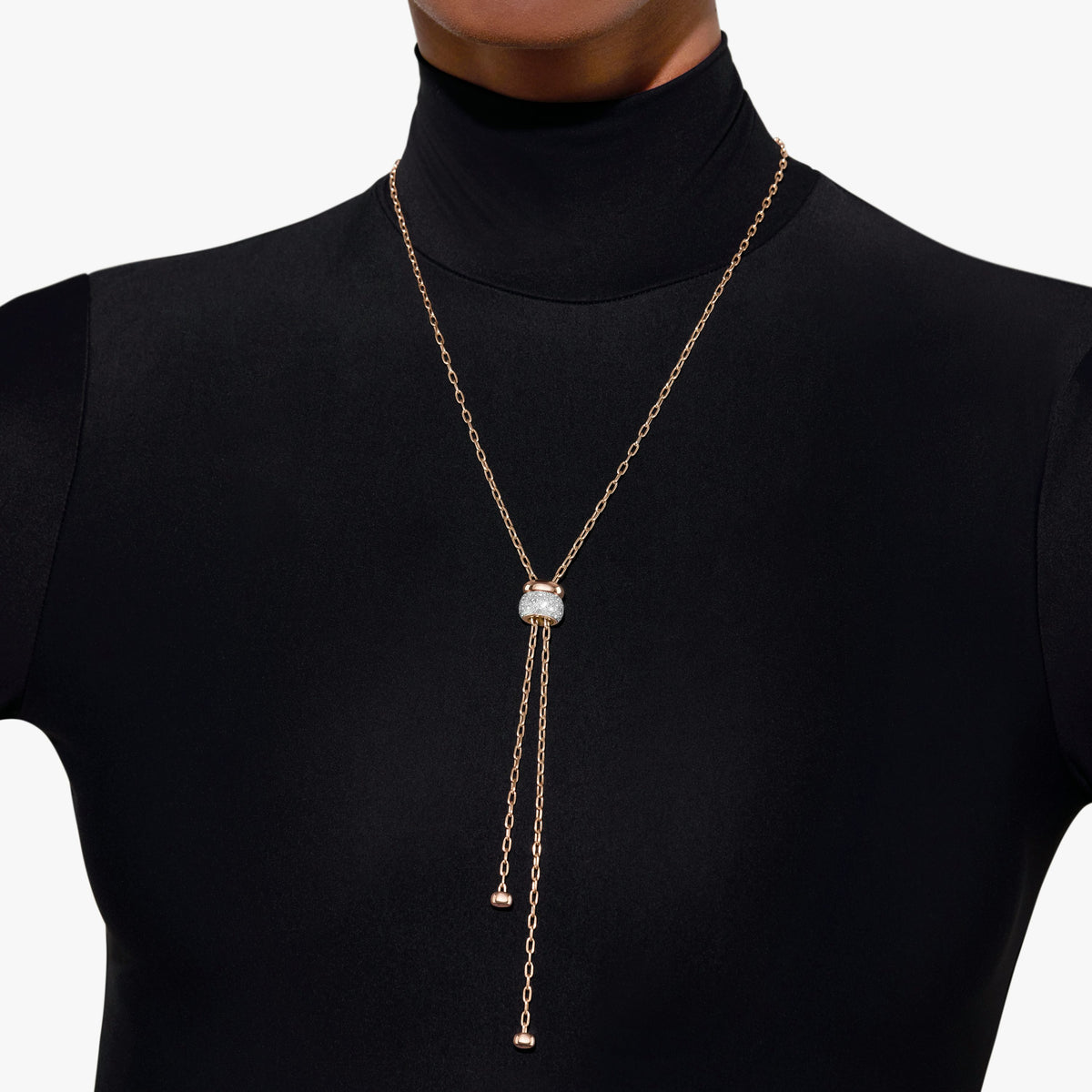 Pomellato Diamond Iconica Necklace in 18K Rose Gold