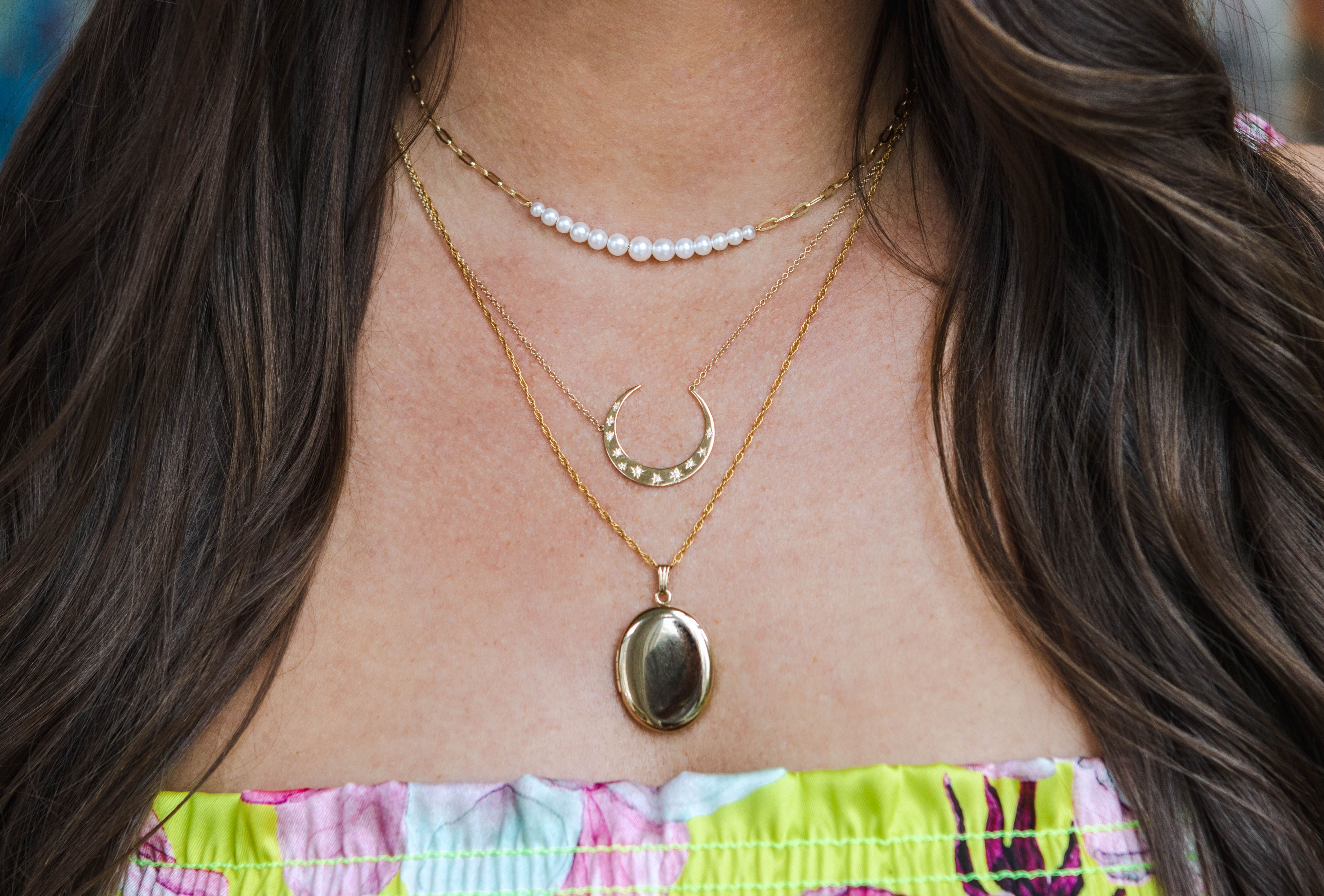 Polished Oval Locket Necklace in 14K Gold Filled, 20" Length