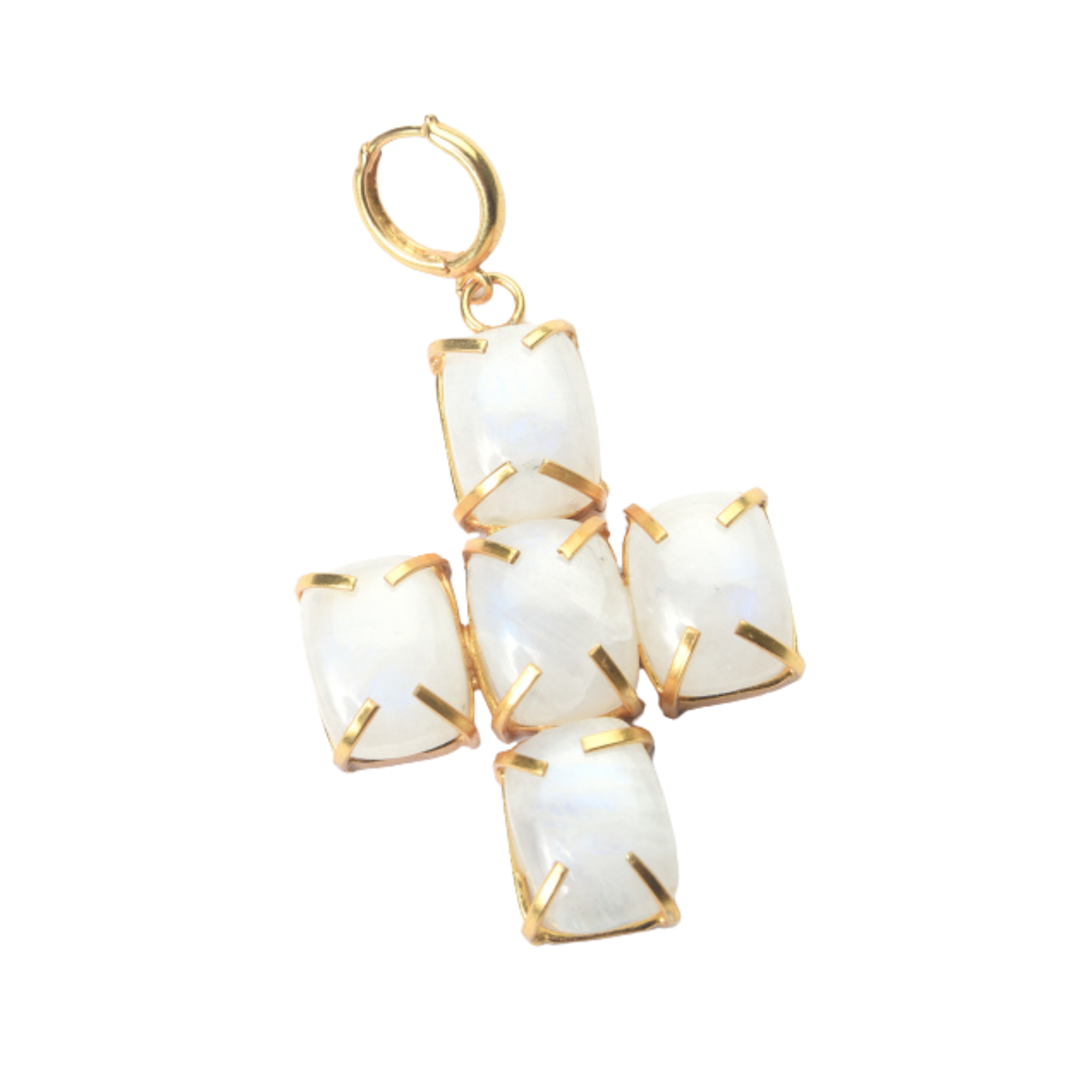 Wendy Perry Moonstone Cross Pendant