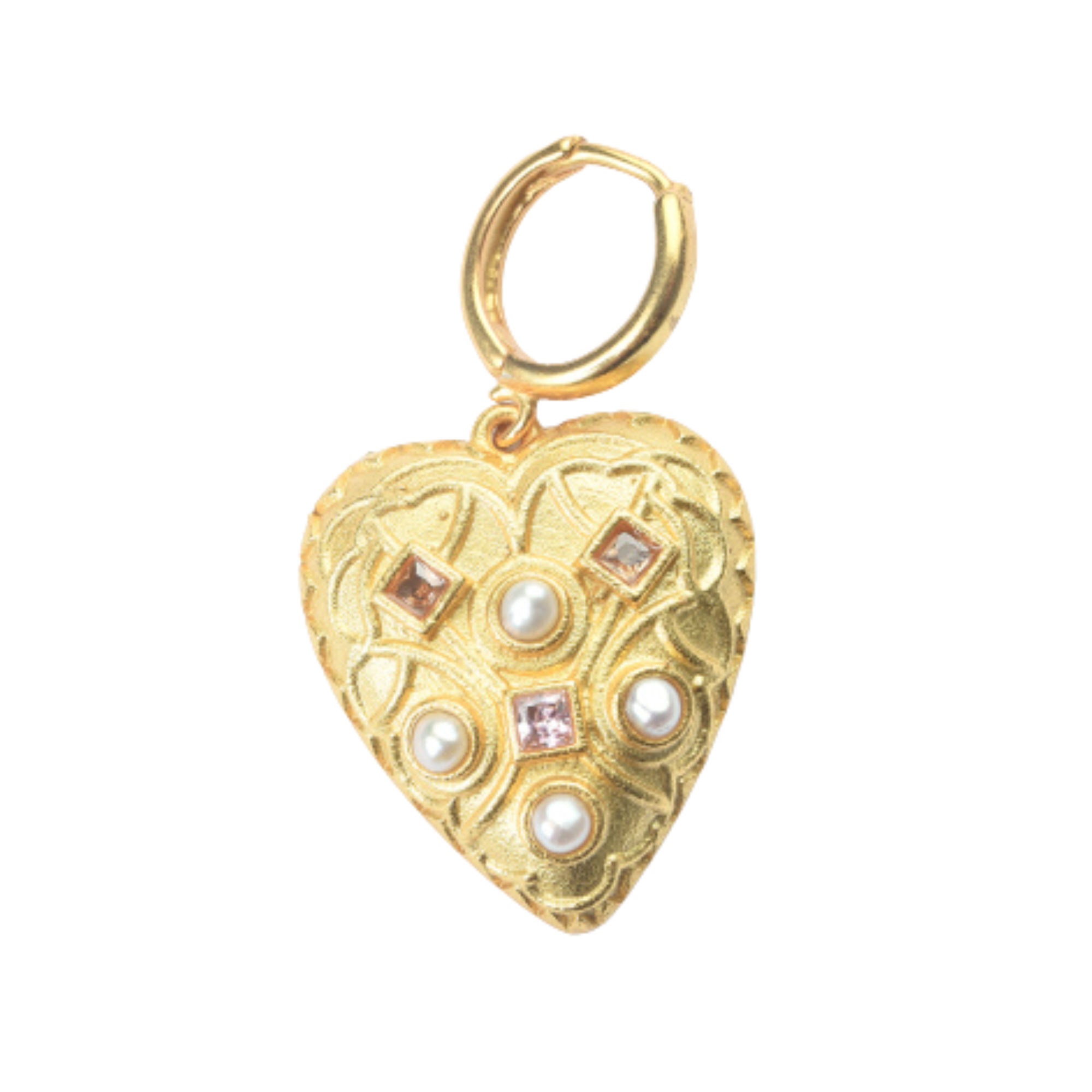 Wendy Perry Quartz & Pearl Heart Pendant