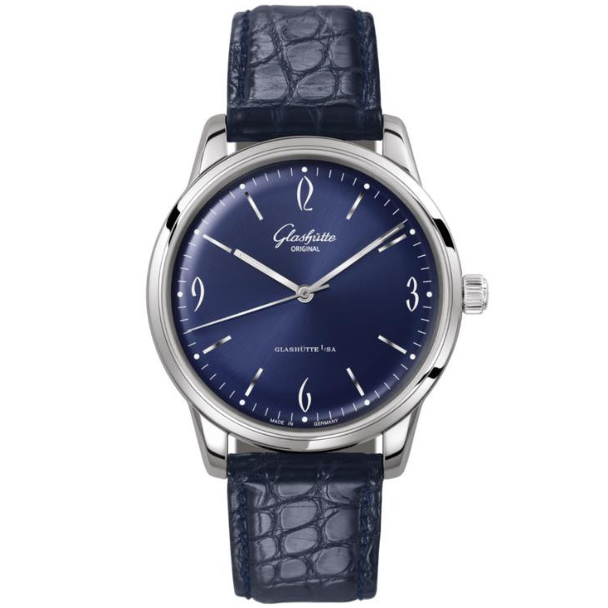 Glashutte Original Sixties Watch with Blue Alligator Strap