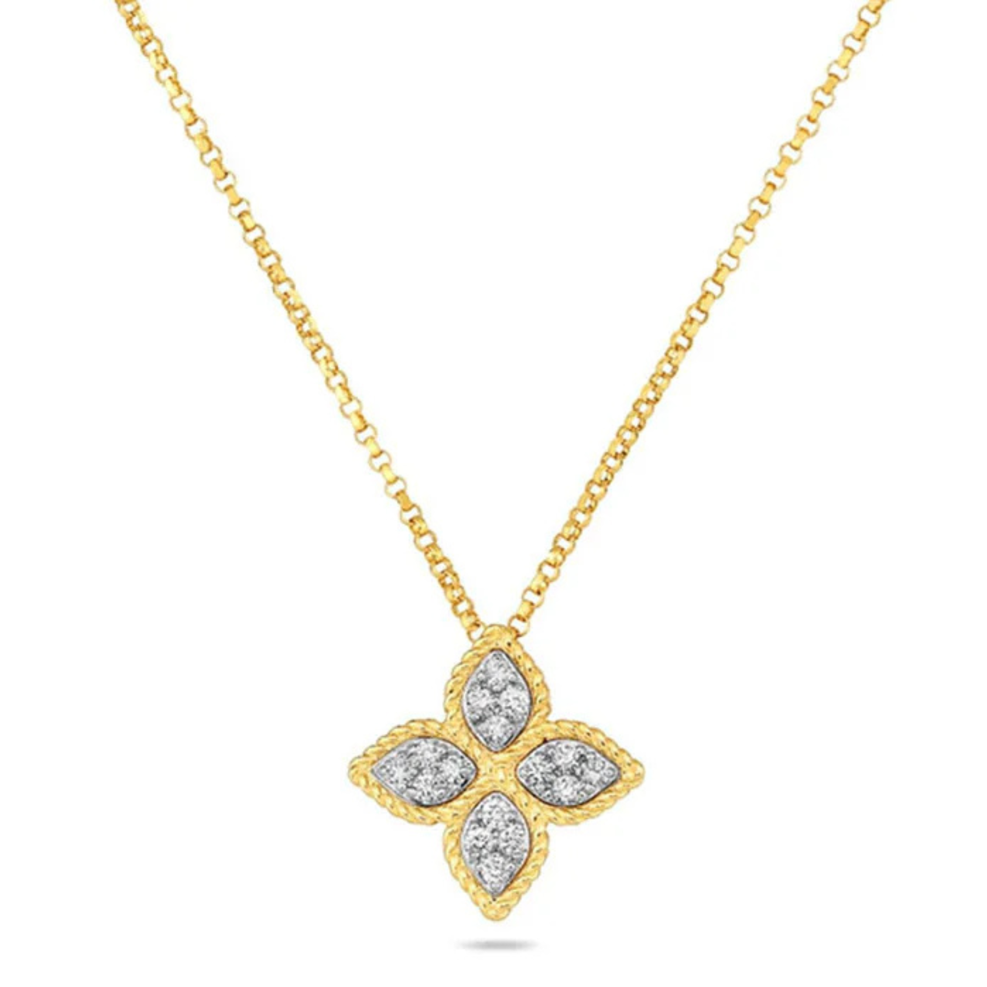Roberto Coin Medium Princess Flower Pendant Necklace