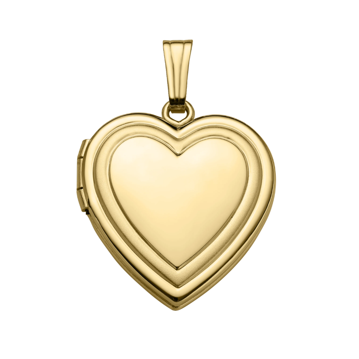 Embossed Heart Locket Necklace in 14K Yellow Gold Filled, 18" Length