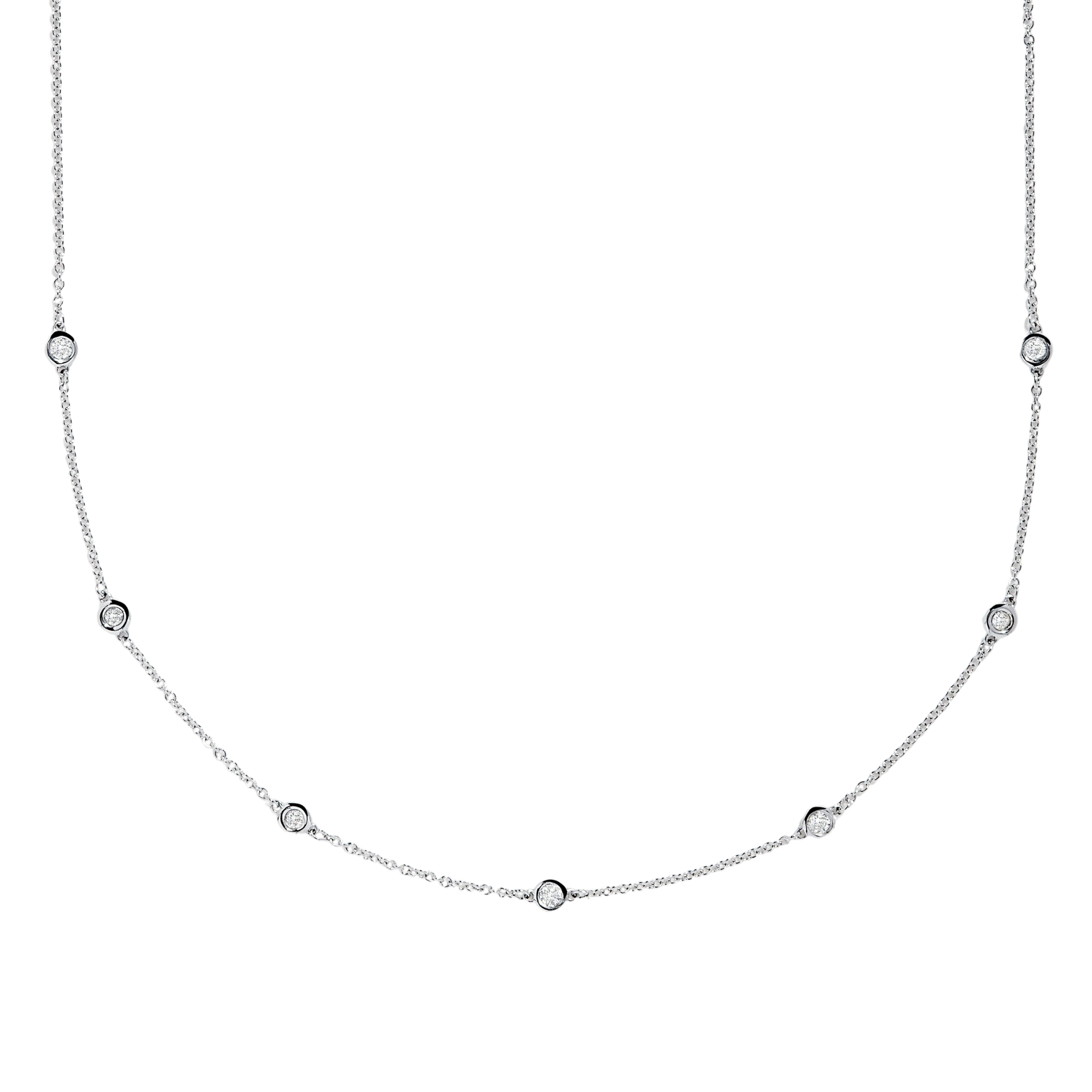 Diamonds By The Yard Necklace in Sterling Silver
