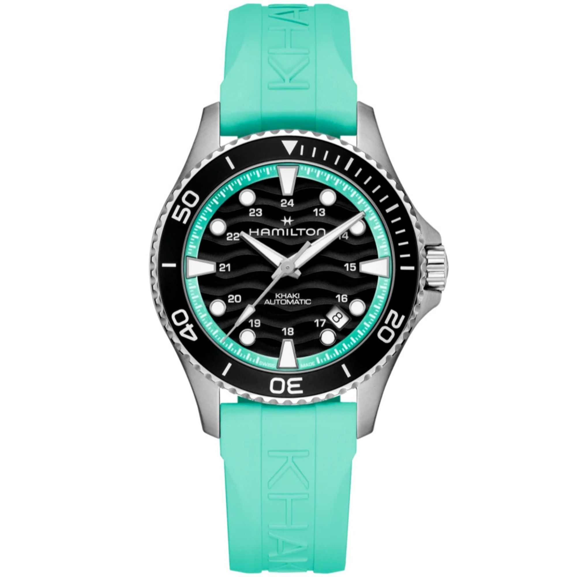 Hamilton Khaki Field Scuba Turquoise Strap Watch H82415331