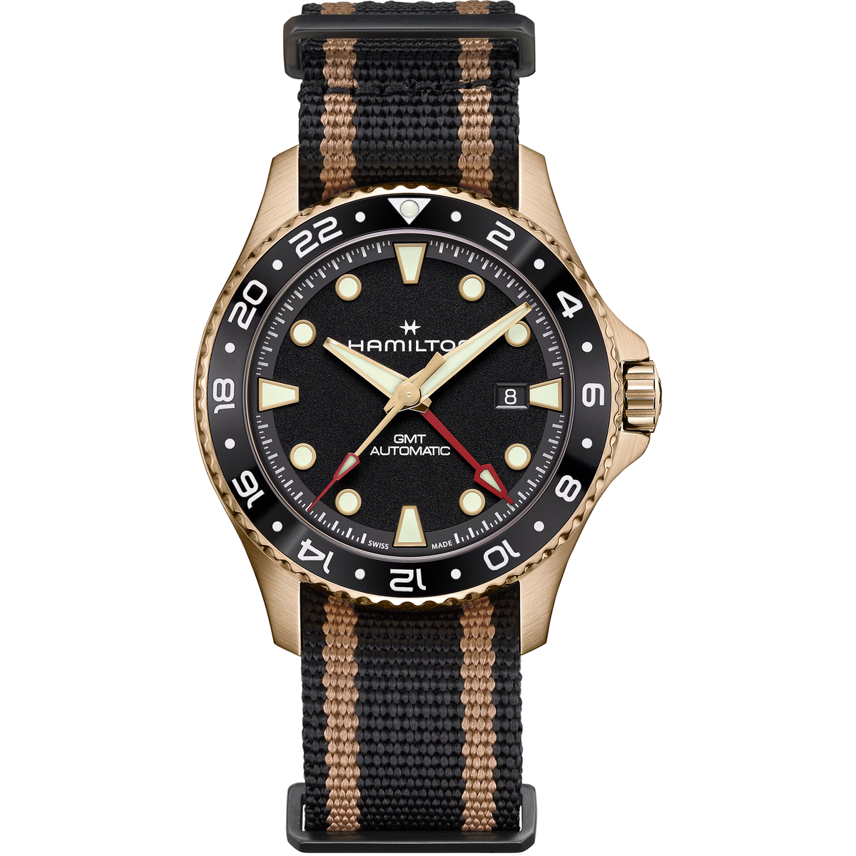 Hamilton Khaki Navy GMT Black Dial Watch H82565930
