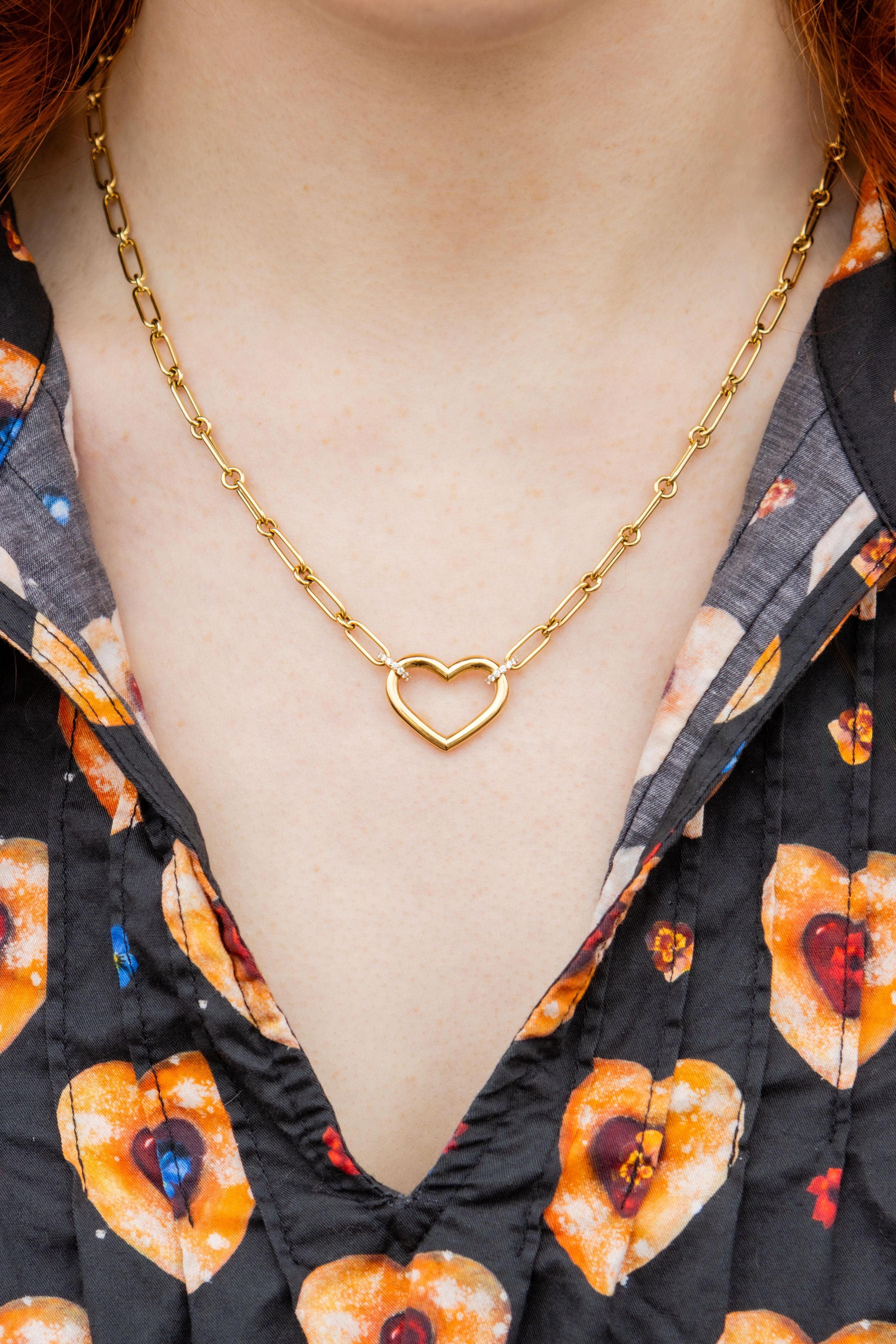Roberto Coin Cialoma Diamond Heart Necklace