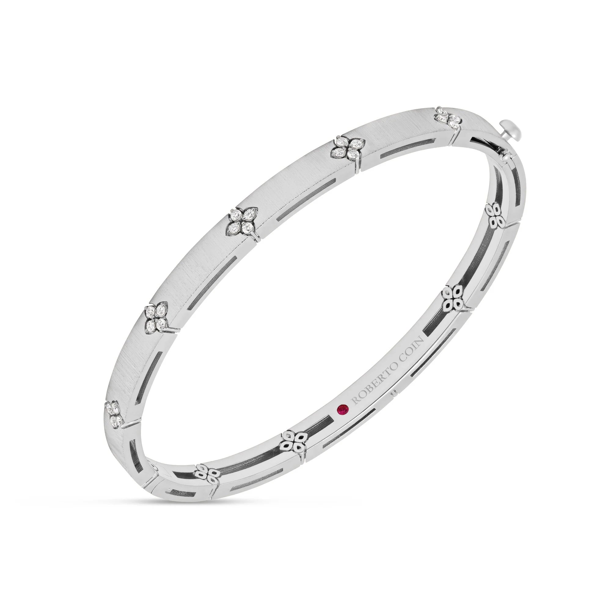 Roberto Coin Love in Verona Bangle in 18K White Gold