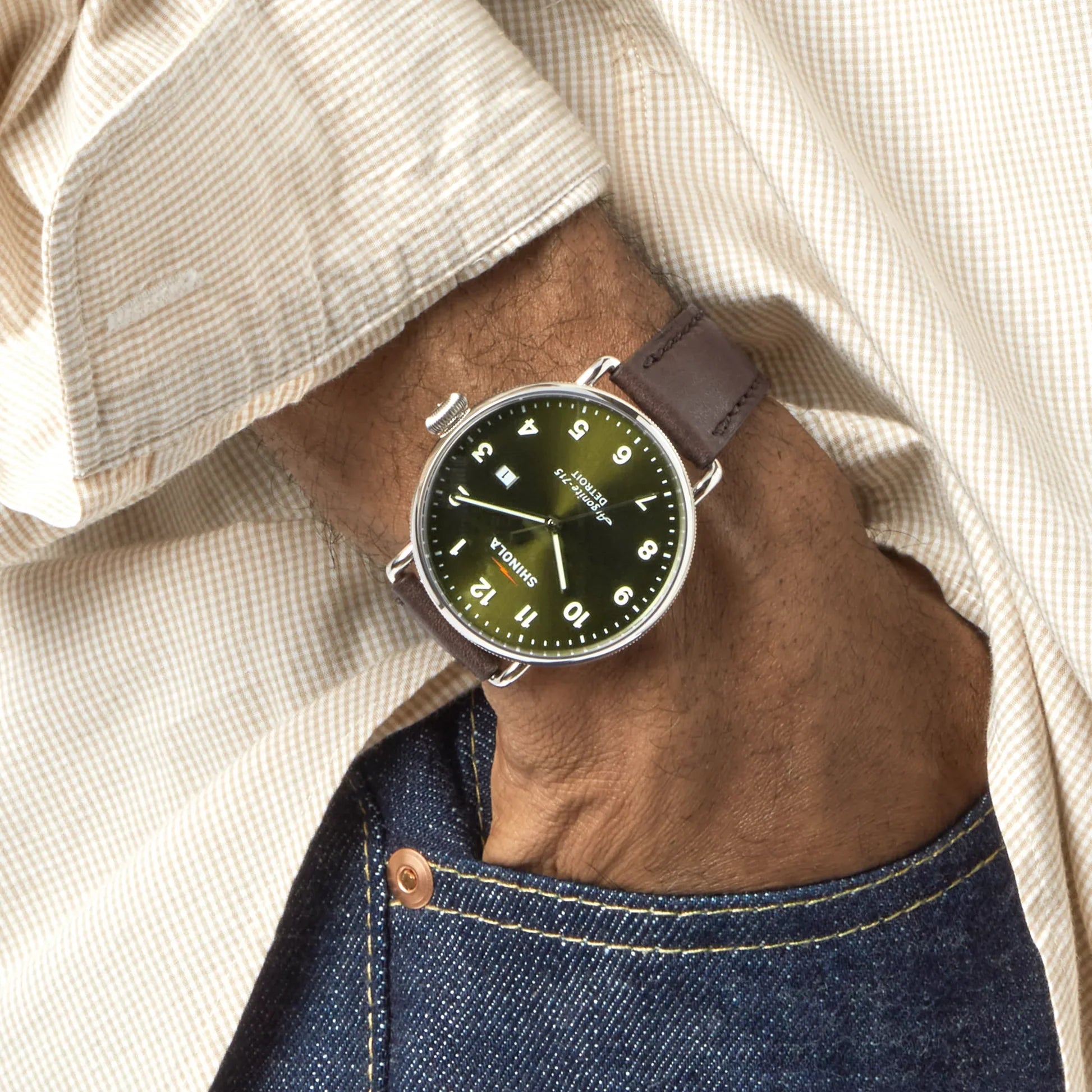 Shinola Canfield Olive Watch 43MM S0120307786
