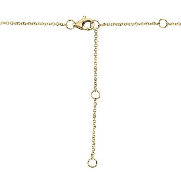 Round Diamond Disc Necklace in 14K Yellow Gold