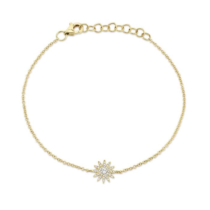 Sunburst Bracelet in 14K Yellow Gold