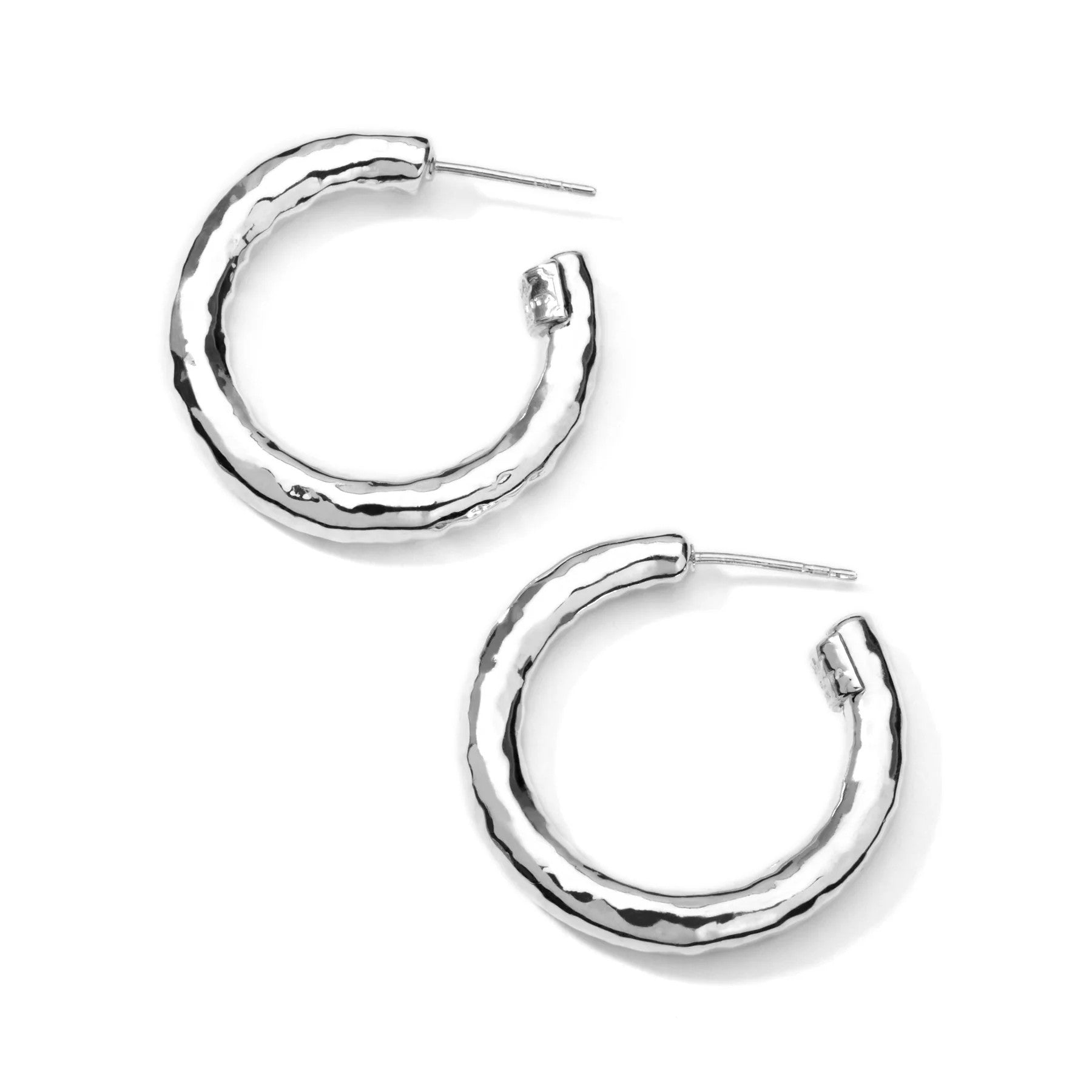 Ippolita Classico Small Hammered Hoop Earrings in Sterling Silver