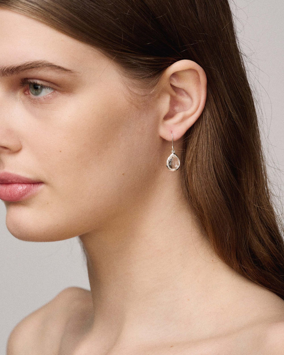 Ippolita Bronze Obsidian Mini Teardrop Earrings in 18K Yellow Gold