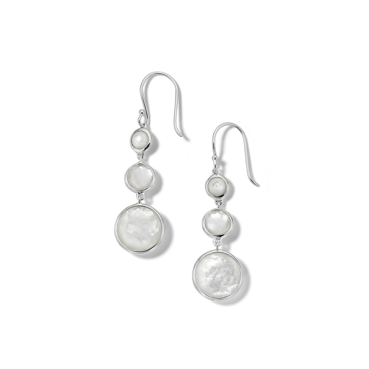 Ippolita Mother of Pearl 3-Stone Drop Earrings in Sterling Silver