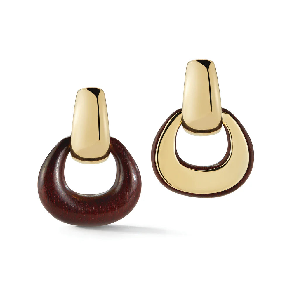 Seaman Schepps Buckle Drop Earrings in 18K Yellow Gold