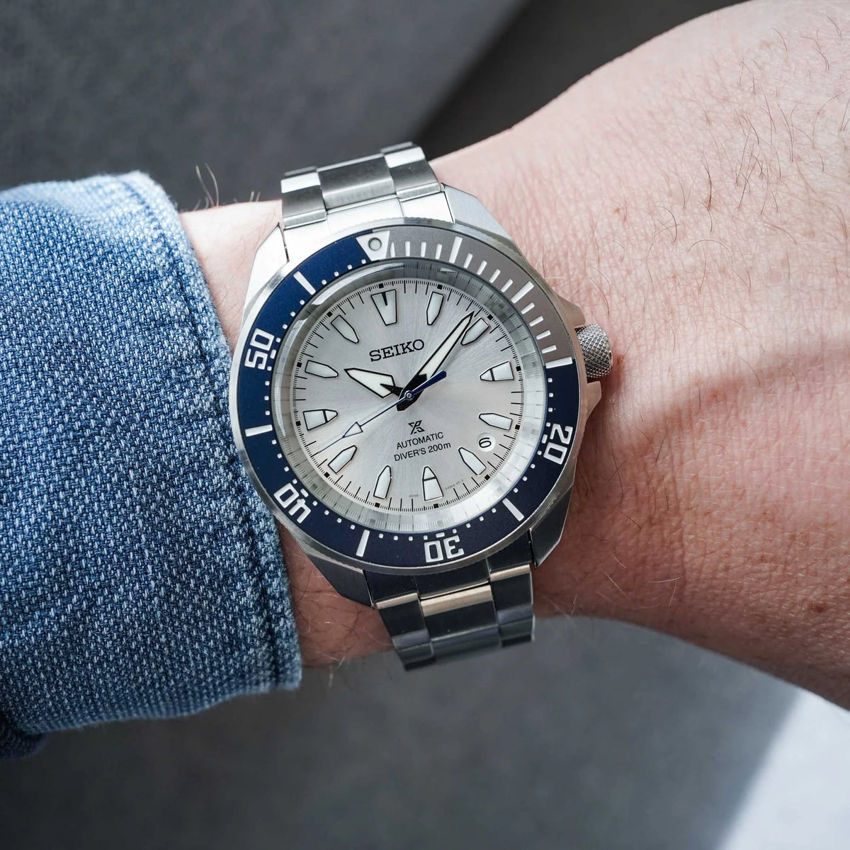 Seiko Proxpex Blue & Silver Bezel Watch HBB001
