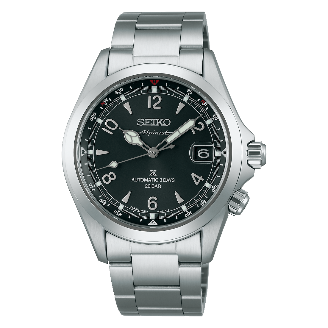 Seiko Luxe Prospex Alpinist Black Dial Watch SPB505