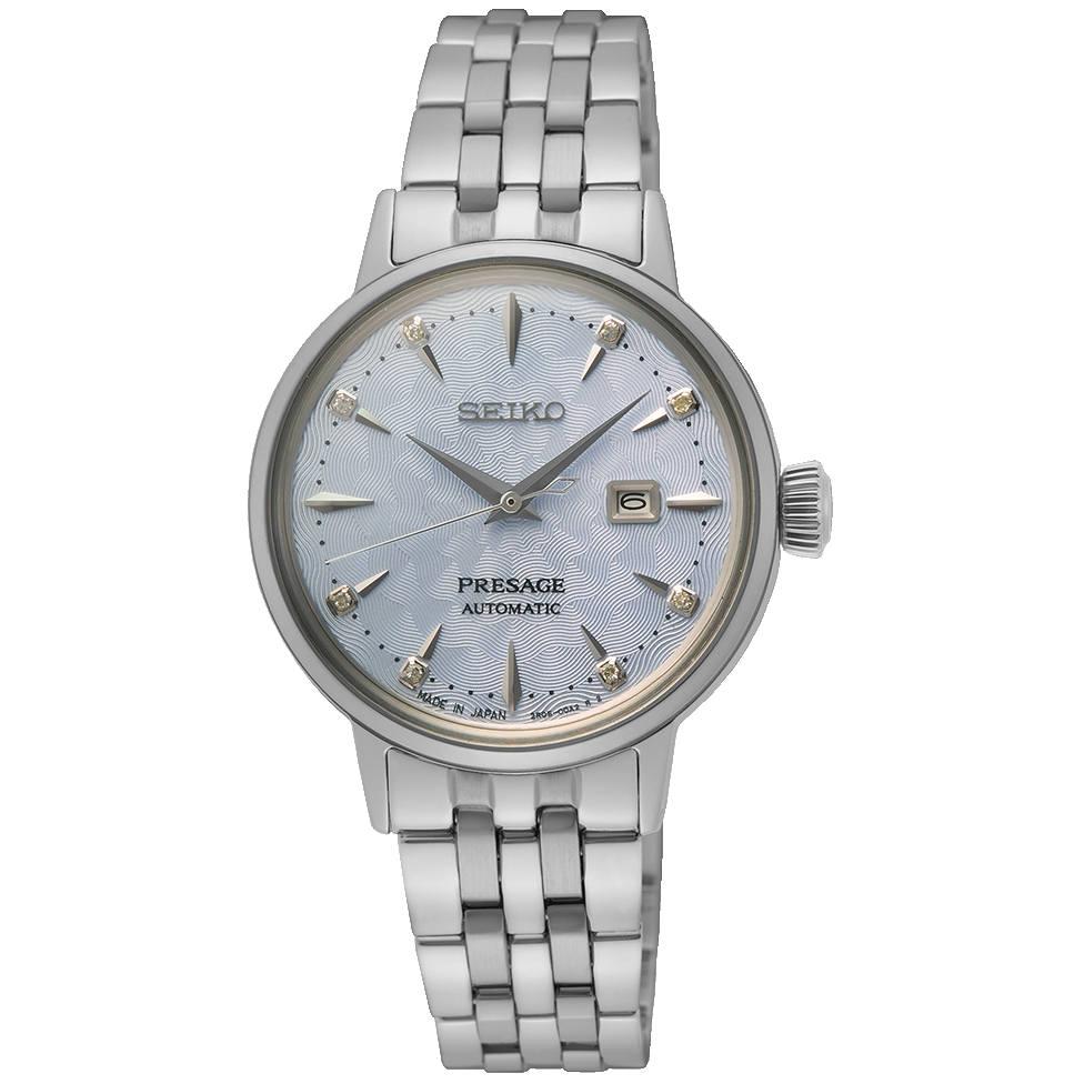 Seiko Women's Presage Blue Diamond Dial Watch SRE007