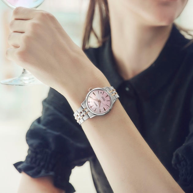 Seiko Women's Presage Pink Dial Watch SRPM06