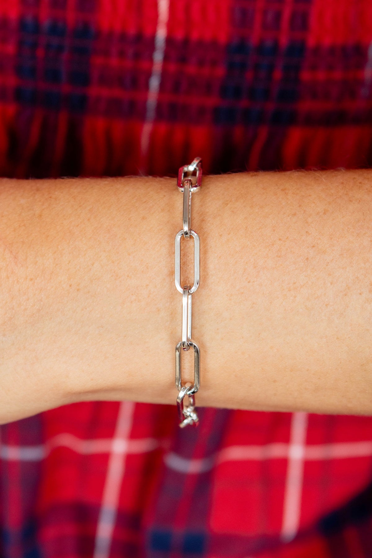 Paperclip Link Bracelet in Sterling Silver