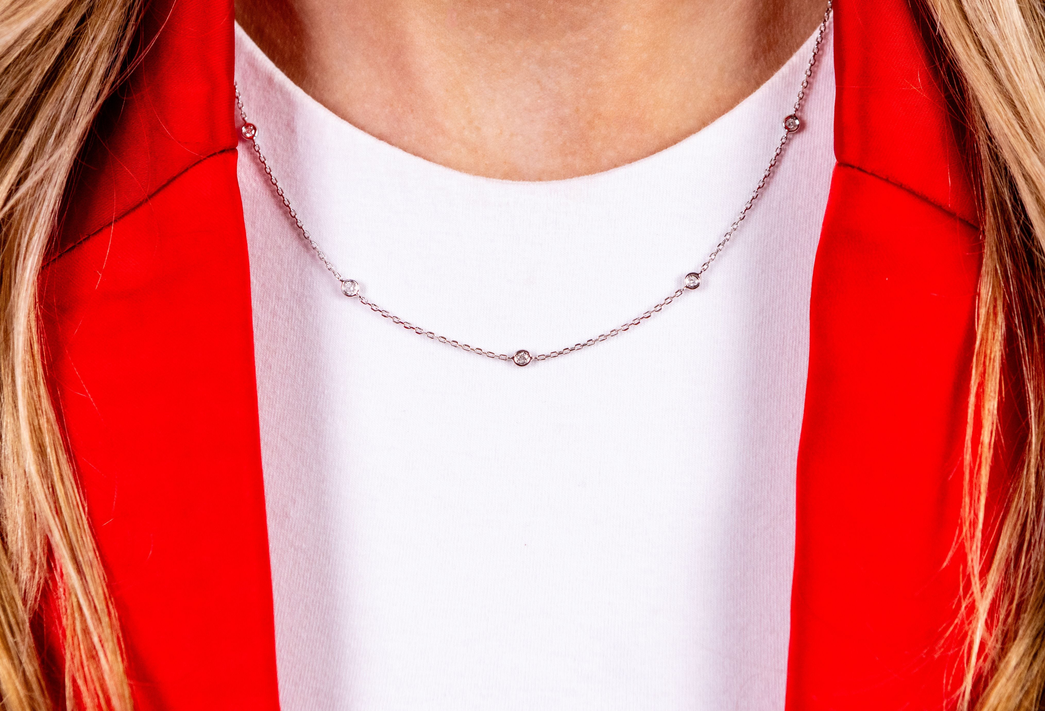 Diamonds By The Yard Necklace in Sterling Silver