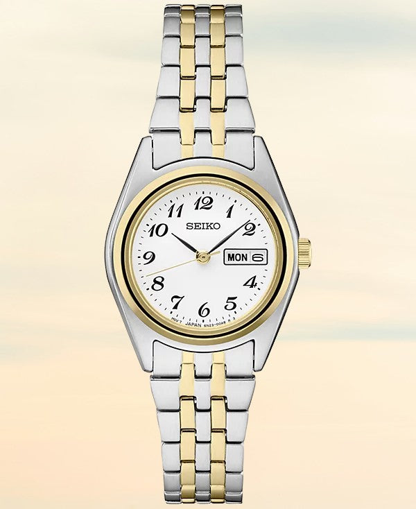 Seiko Women's Essentials Solar Two-Tone Watch SUR438