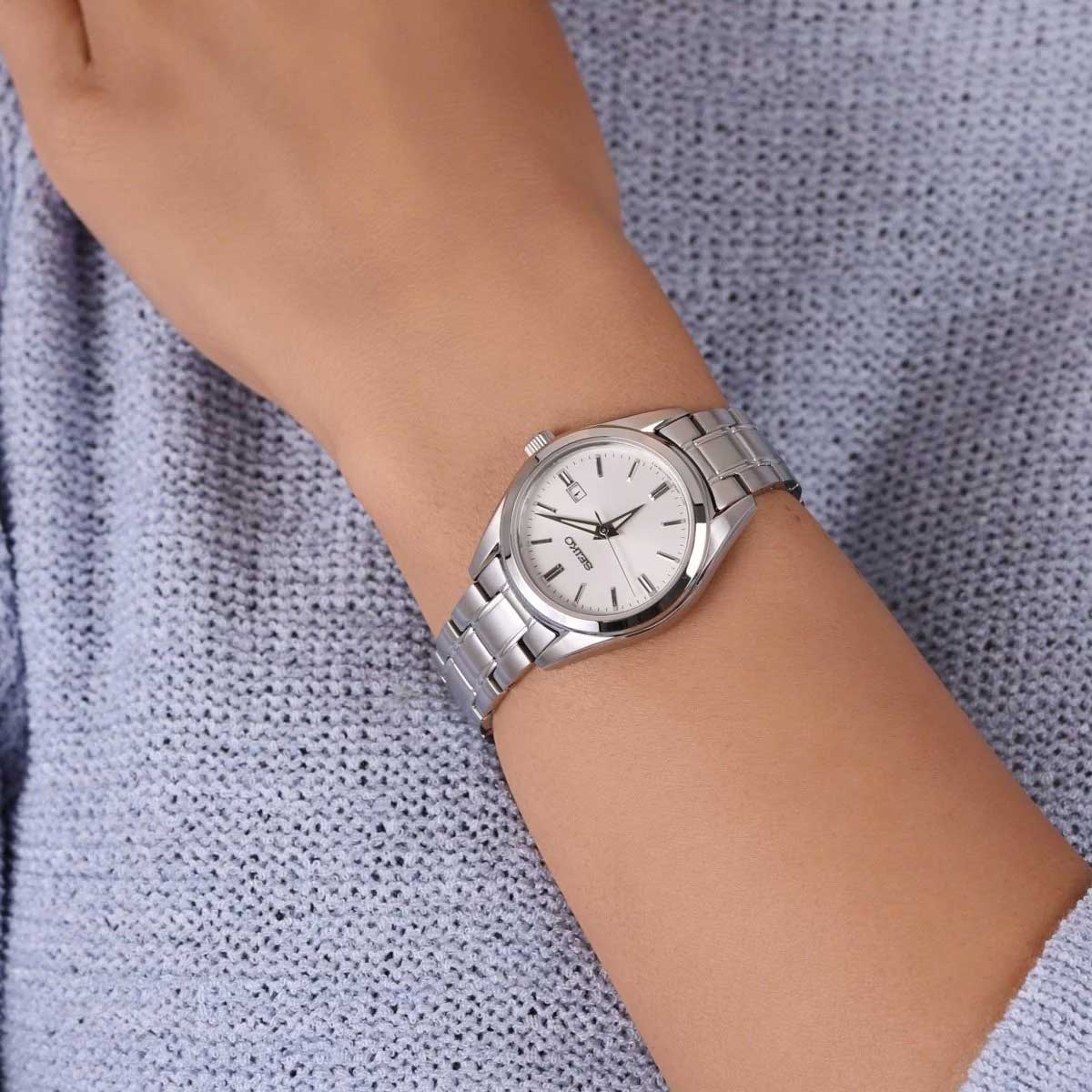 Seiko Women's Essentials Silver Dial Watch SUR633