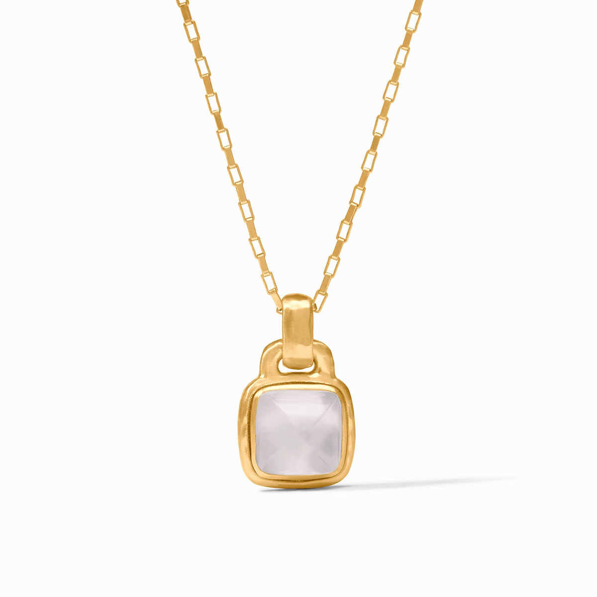 Julie Vos Sahara Solitaire Necklace in Iridescent Clear Crystal