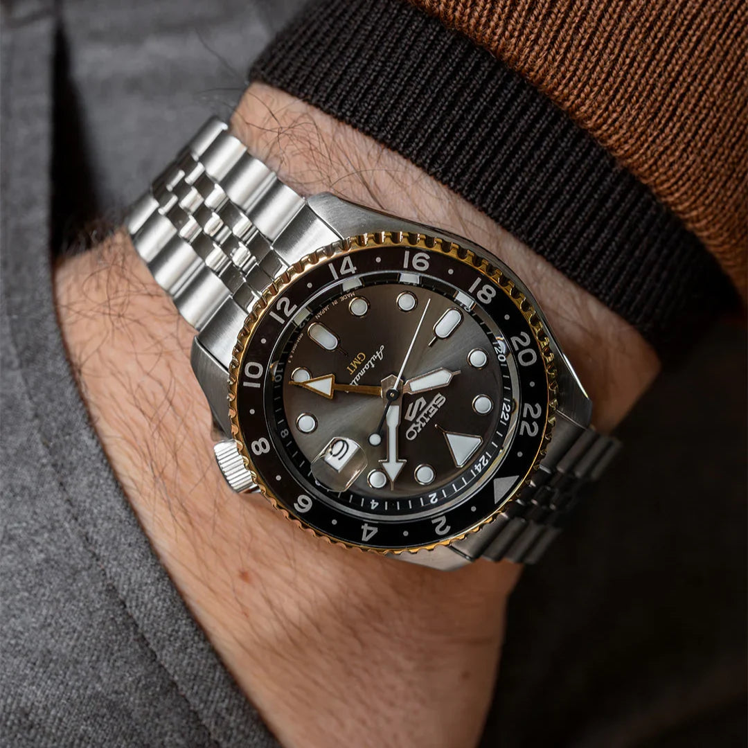 Seiko Luxe 5 Sports Grey Dial Watch SSK021