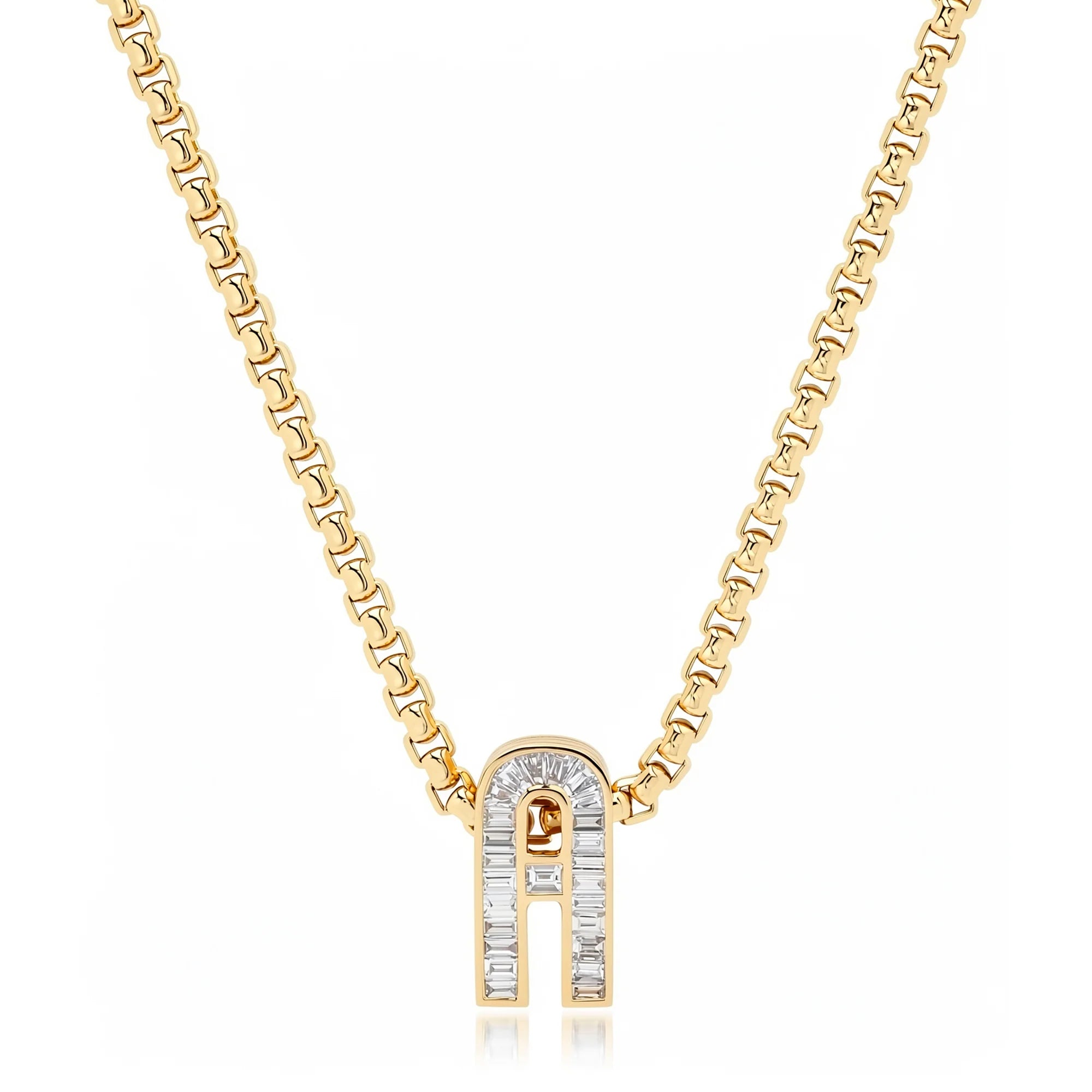 Helena Rose "M" Slide-On Petite Diamond Initial Charm in 14K Yellow Gold