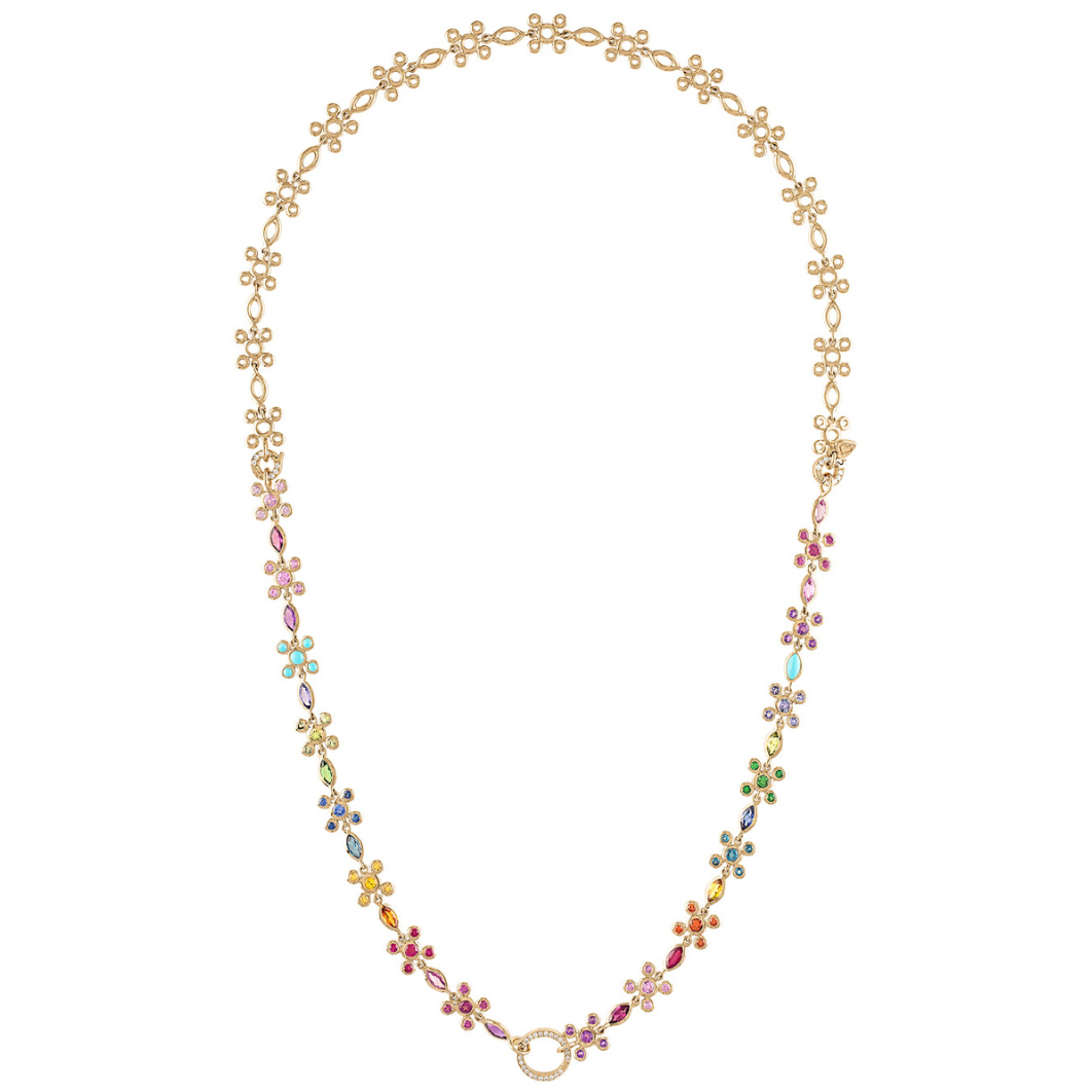 Eden Presley In Sync Rainbow Necklace in 14K Yellow Gold