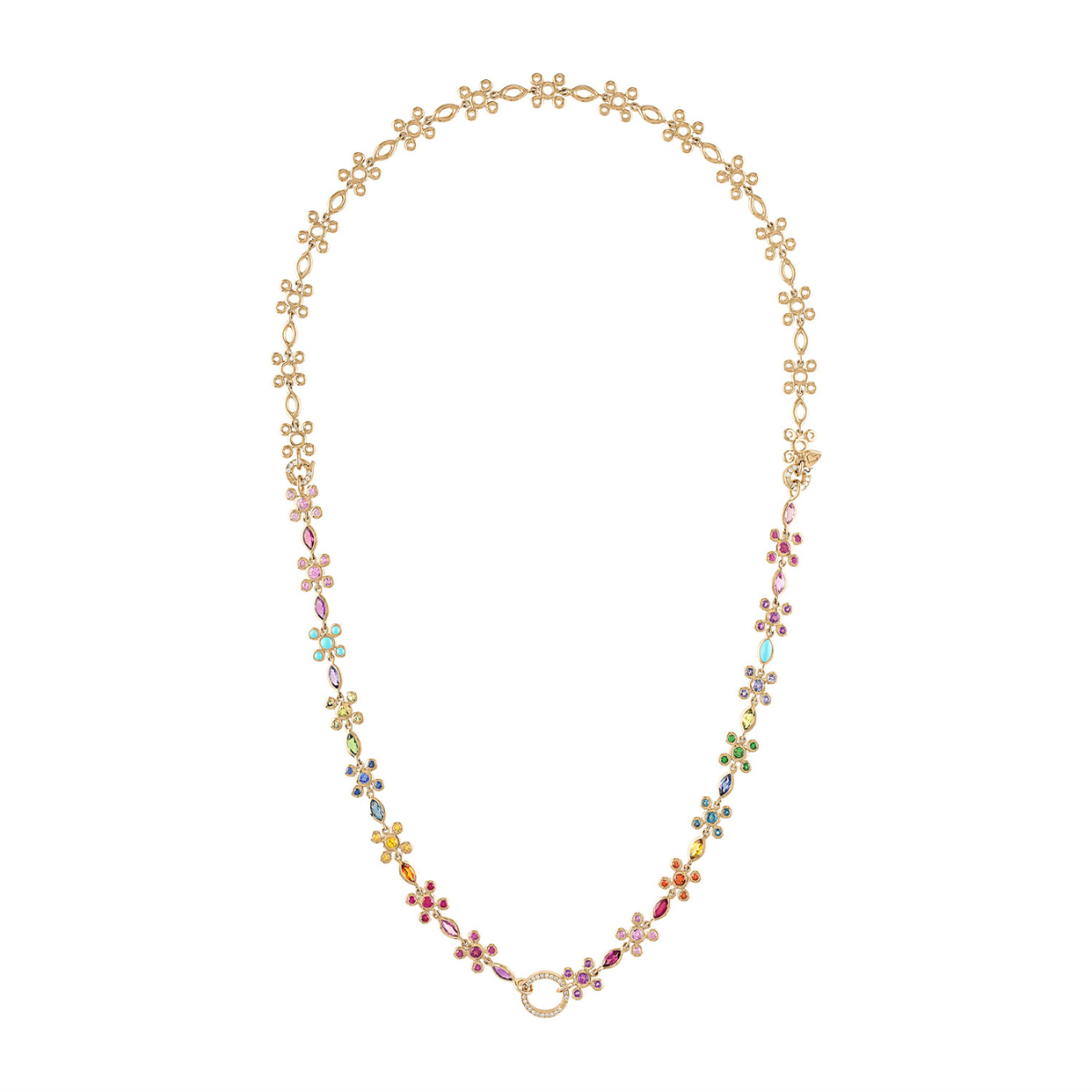 Eden Presley In Sync Rainbow Necklace in 14K Yellow Gold