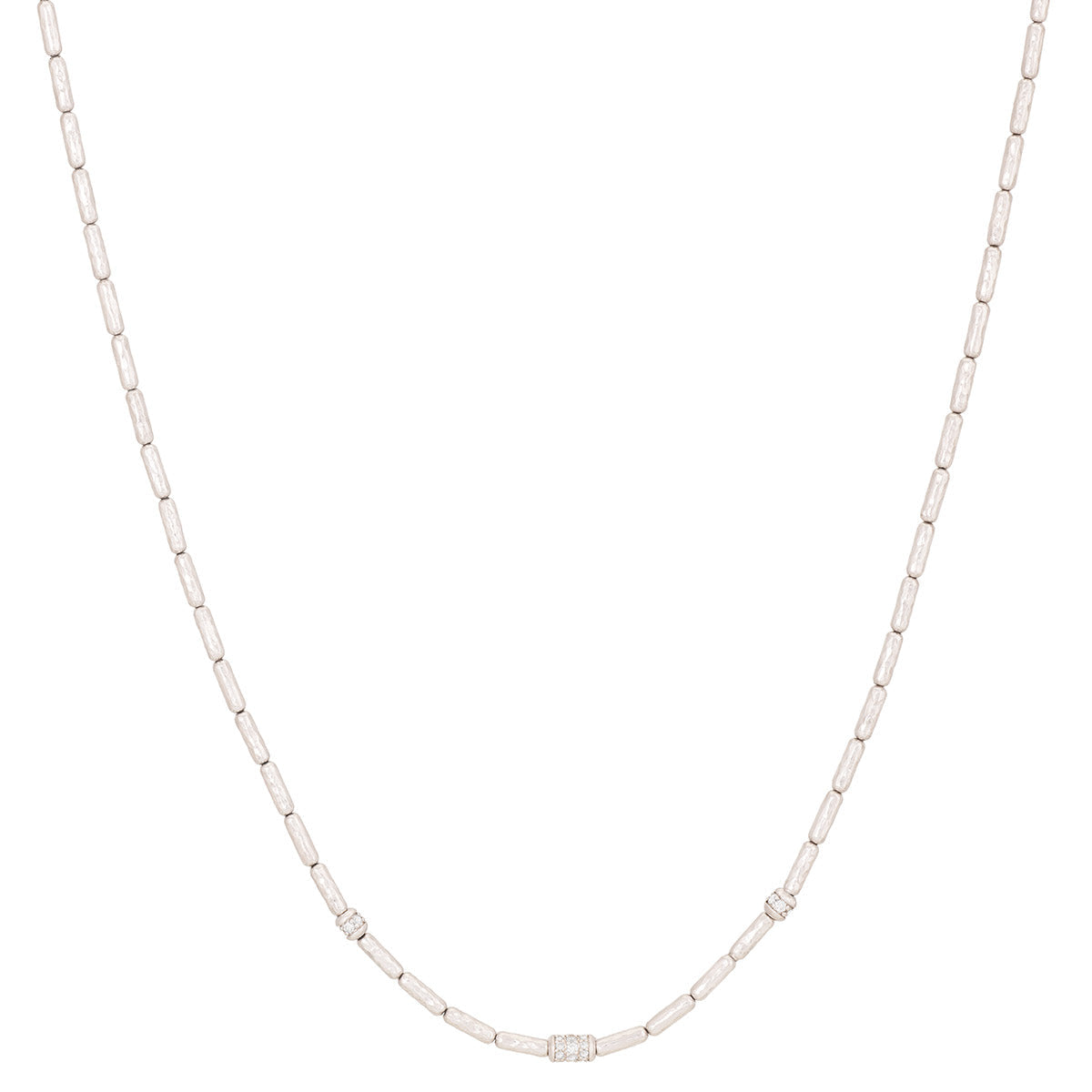 Gurhan Vertigo Diamond Statement Beaded Necklace in Sterling Silver