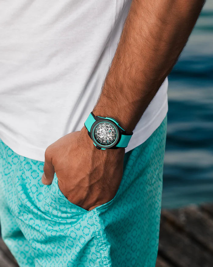 NORQAIN Wild One Skeleton Turquoise Watch 42MM N3000.07Q27.B07