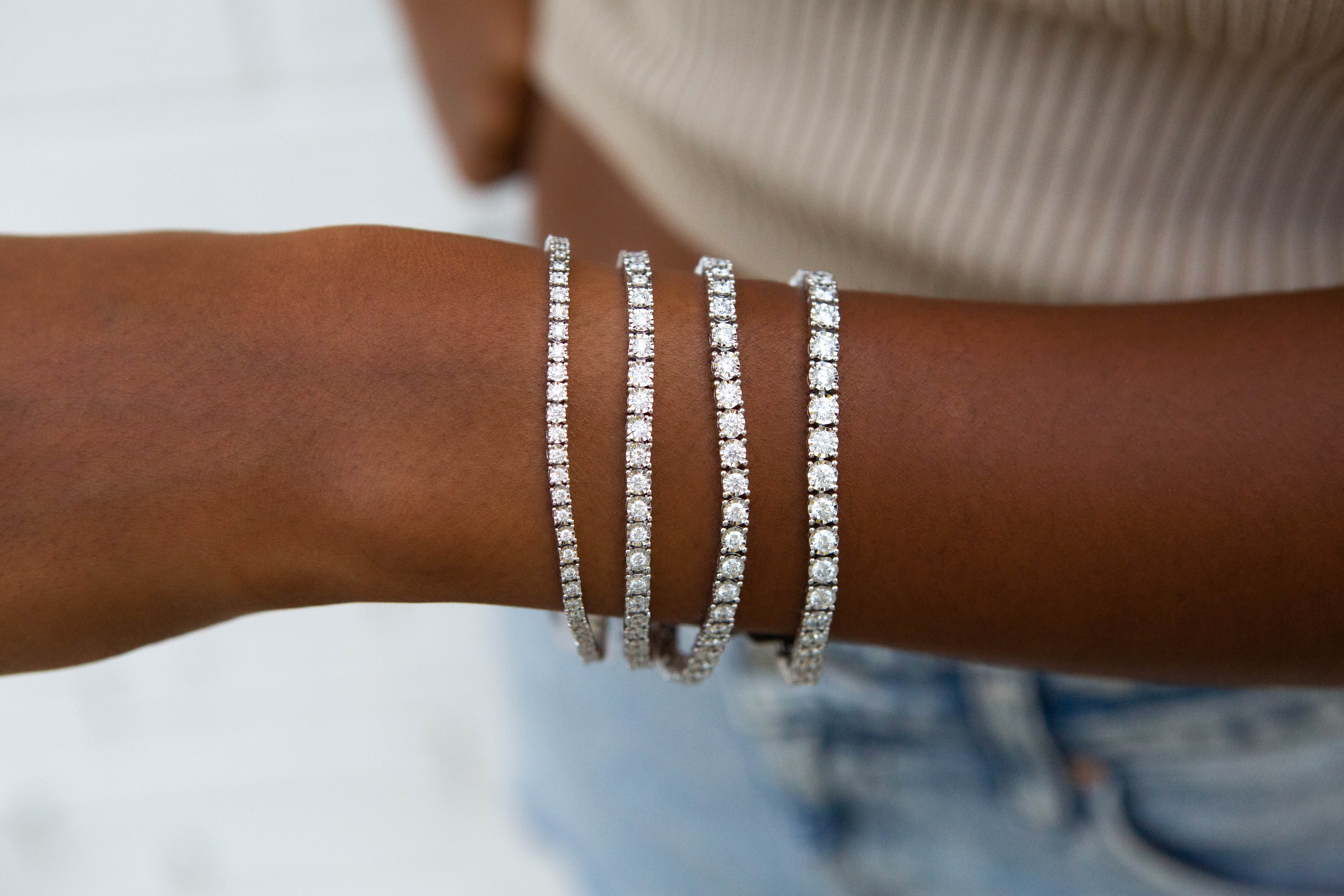 Bailey's Essentials 3.00CT Round Diamond Tennis Bracelet in 14K White Gold