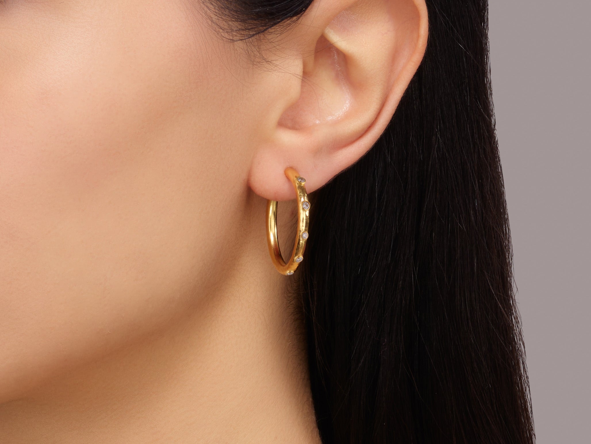 Gurhan Hoopla Diamond Hoop Earrings in 22K Yellow Gold