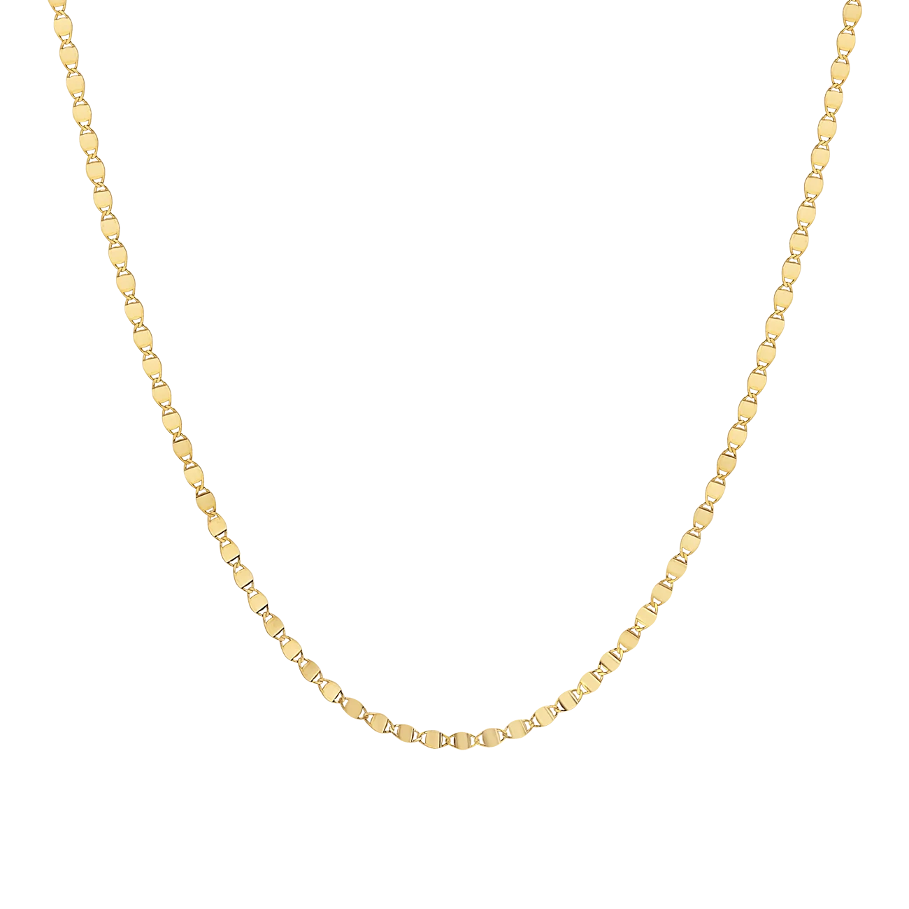 Mirror Chain Necklace in 14K Yellow Gold, 16" Length