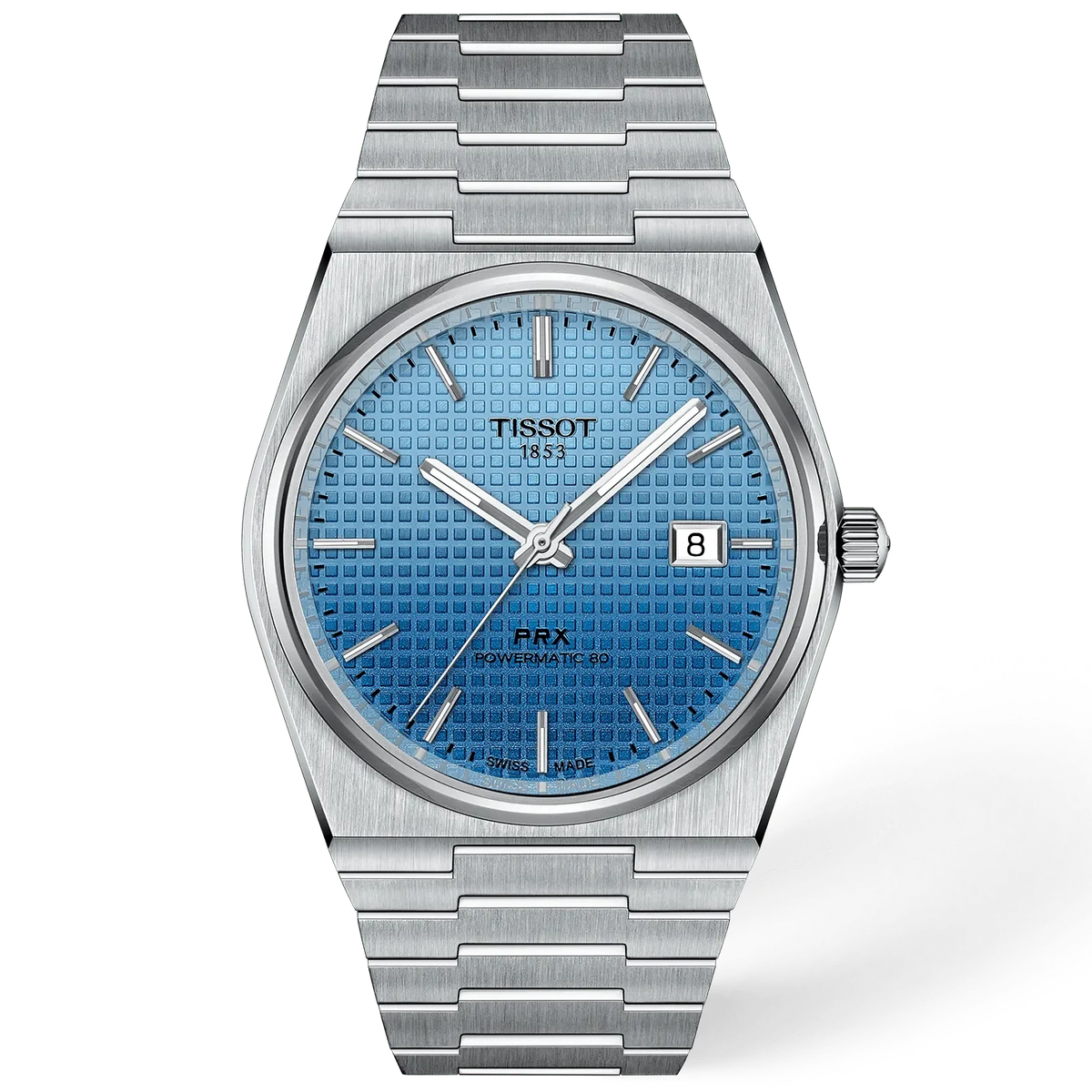Tissot PRX Light Blue Gradient Dial Watch T1374071135101