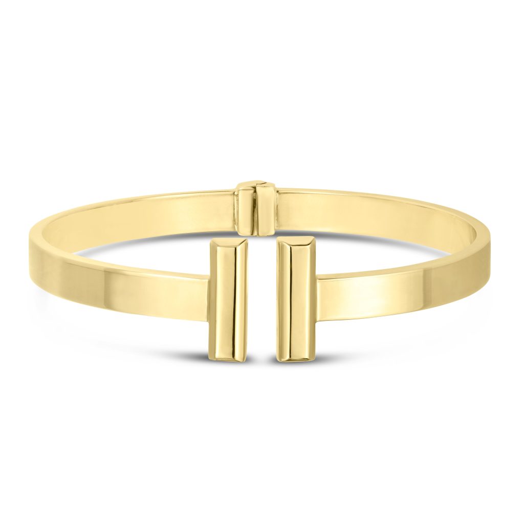 T-Bar Cuff Bracelet in 14K Yellow Gold