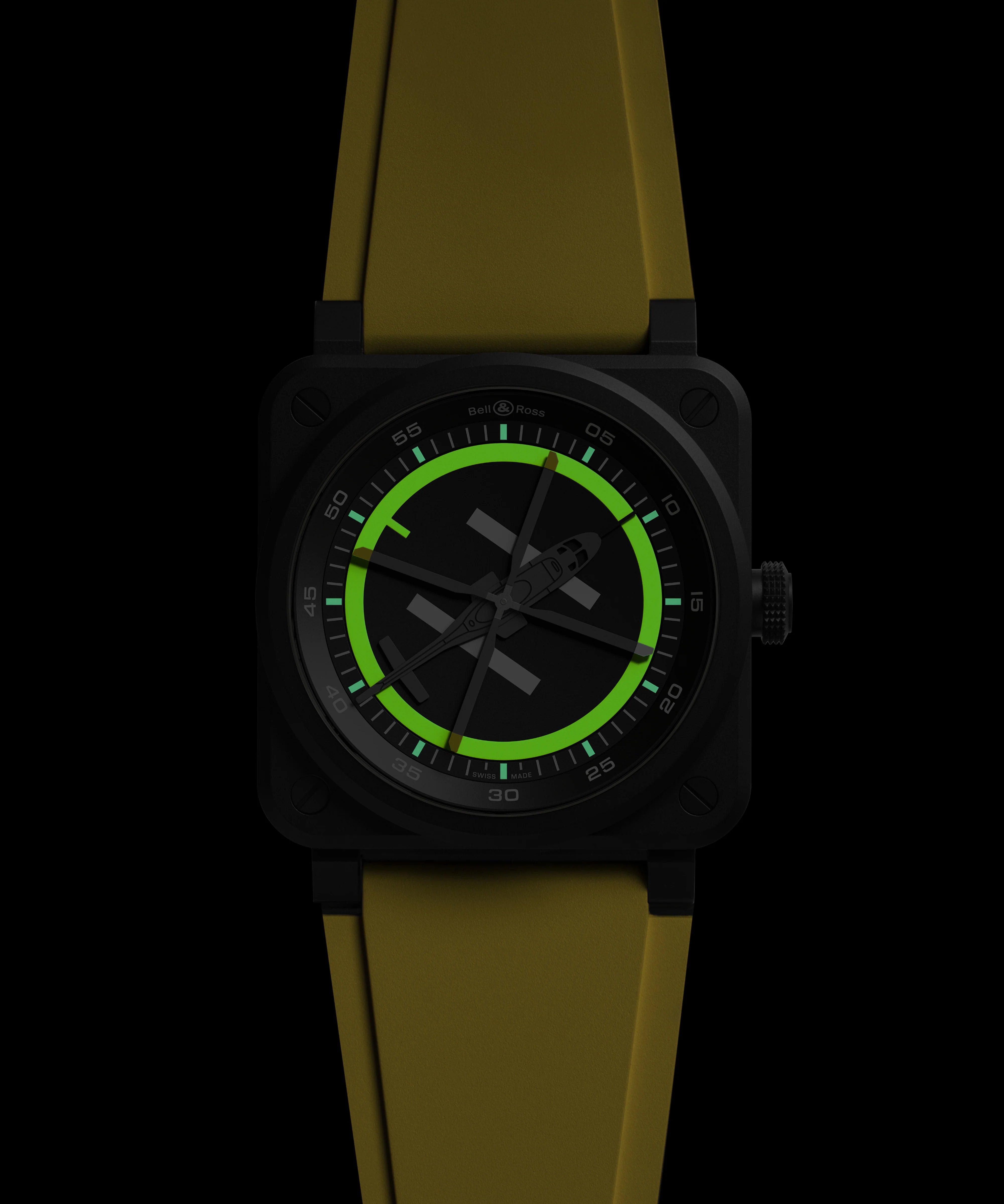 Bell & Ross BR-03 Yellow Helipad Watch