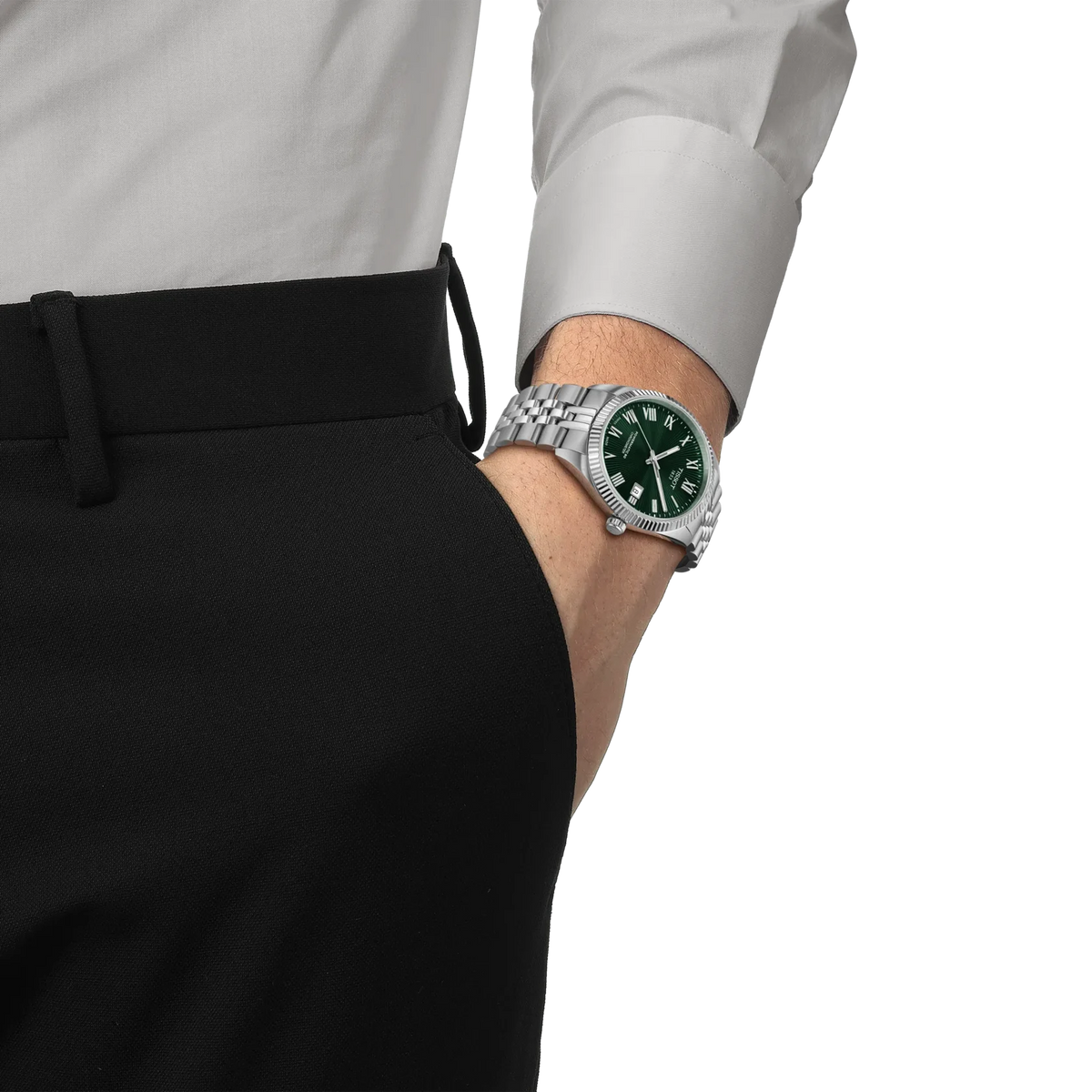 Tissot Ballade Green Roman Dial Watch T1564081109300