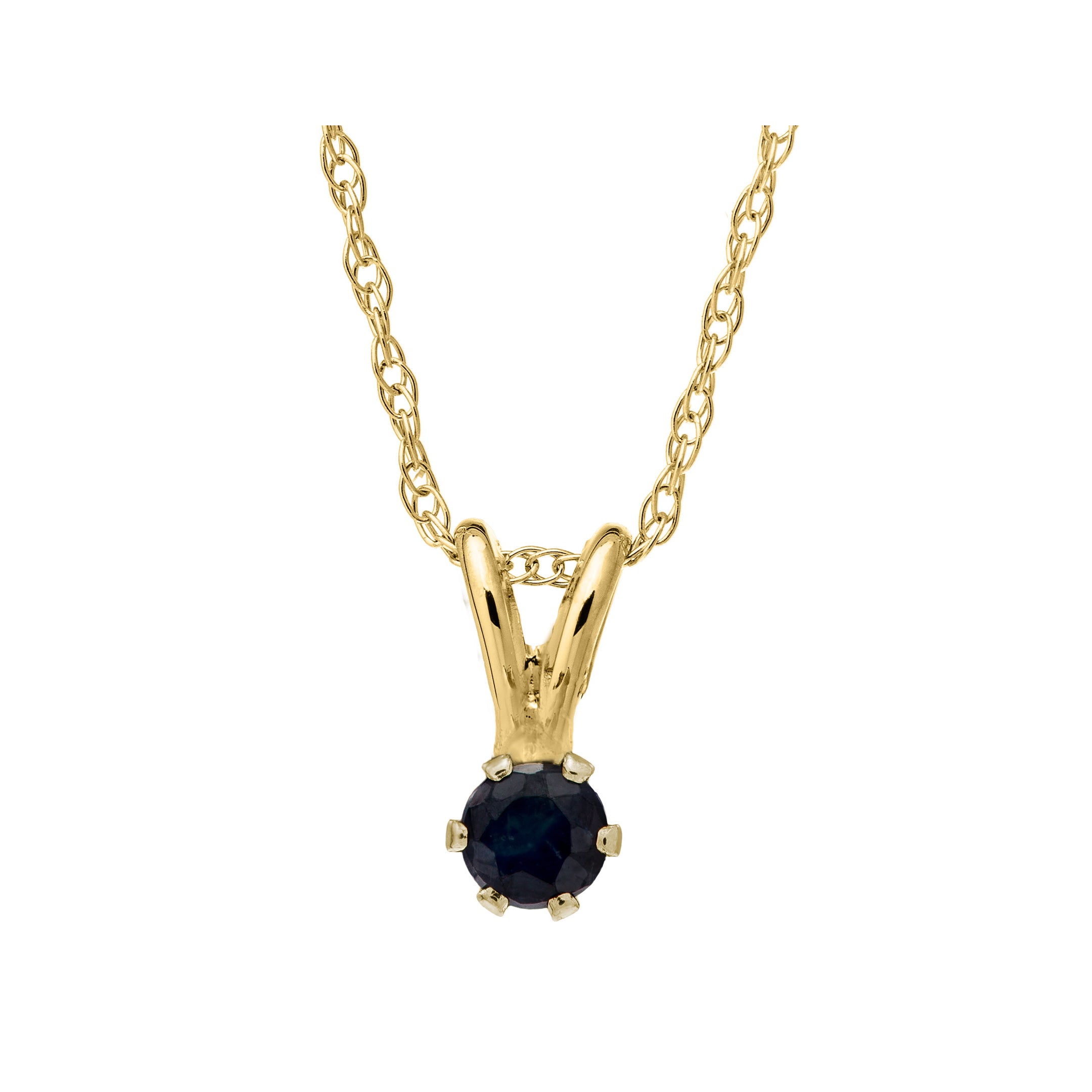 Children's Sapphire Necklace in 14K Yellow Gold