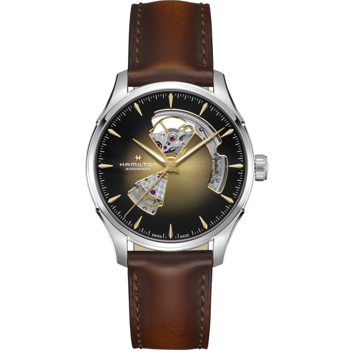 Hamilton Jazzmaster Open Heart Gold Sunray Dial Watch 40MM H32675501