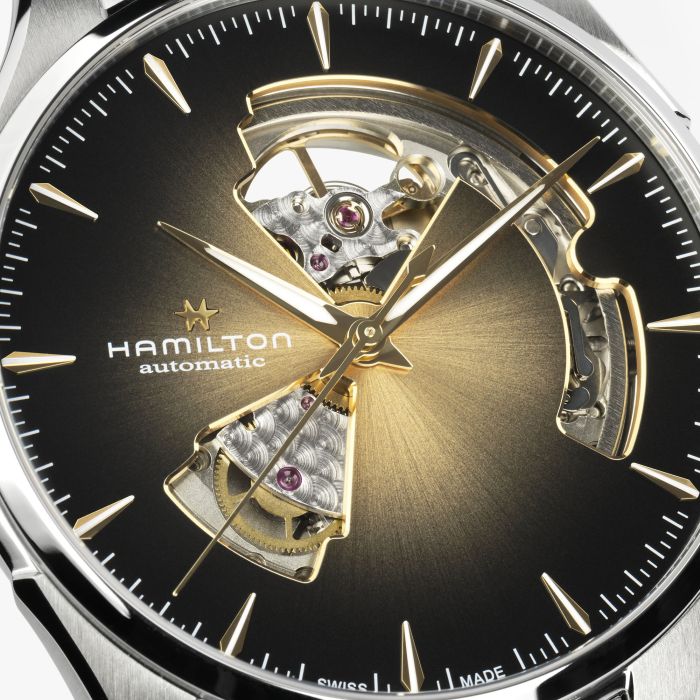 Hamilton Jazzmaster Open Heart Gold Sunray Dial Watch 40MM H32675501