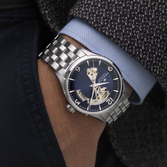 Hamilton Jazzmaster Open Heart Blue Dial Watch 42MM H32705141