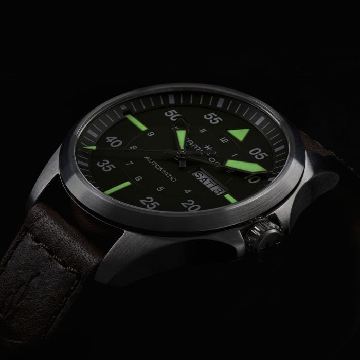 Hamilton Khaki Aviation Day-Date Green Dial Watch 42MM H64635560